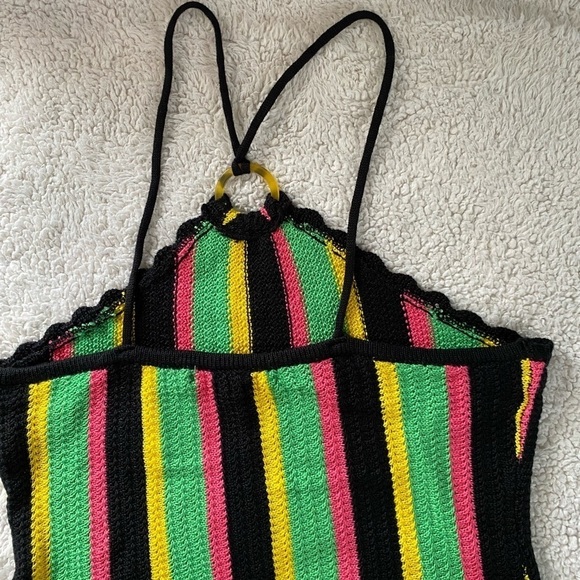 NWT-Almost Famous Juniors' Almost Striped Halter Mini Dress, Size: XL - Picture 11 of 11